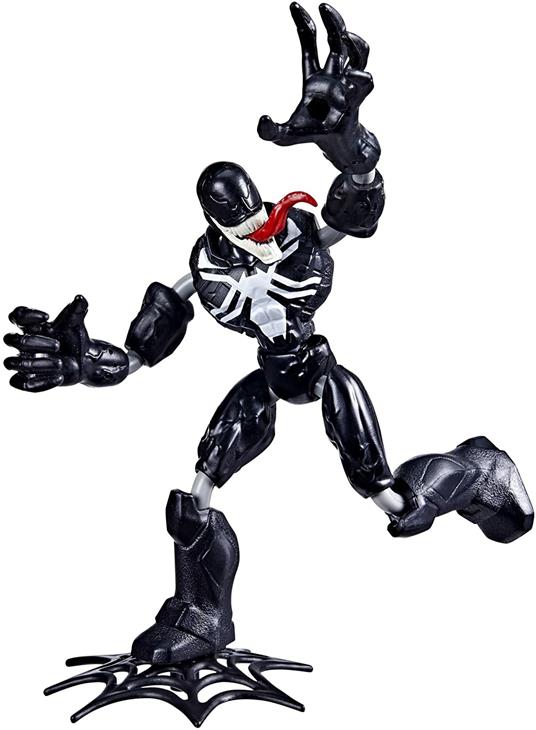 Hasbro Marvel Spider-Man - Bend and Flex Missions, Venom Space Mission, action figure pieghevole in scala da 15 cm