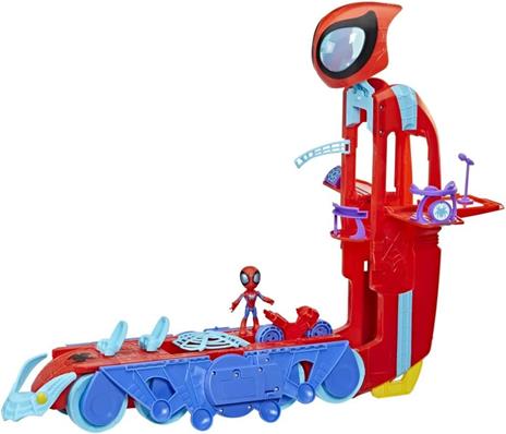 Hasbro Marvel Spidey e i Suoi Fantastici Amici - Quartier Generale Mobile, playset  2-in-1 con luci e suoni - 3
