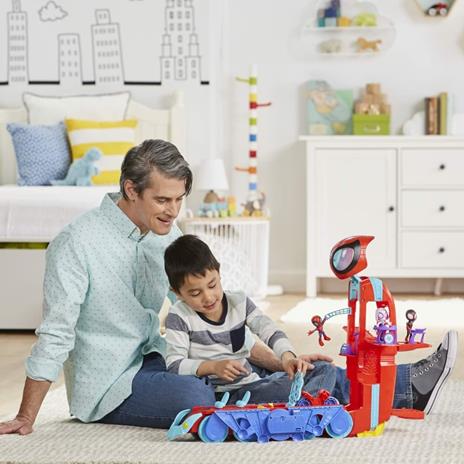 Hasbro Marvel Spidey e i Suoi Fantastici Amici - Quartier Generale Mobile, playset  2-in-1 con luci e suoni - 5
