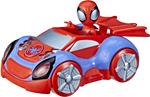Hasbro Marvel Spidey e i suoi fantastici amici -  Veicolo Web-Crawler con tecnologia Glow Tech, giocattolo prescolare