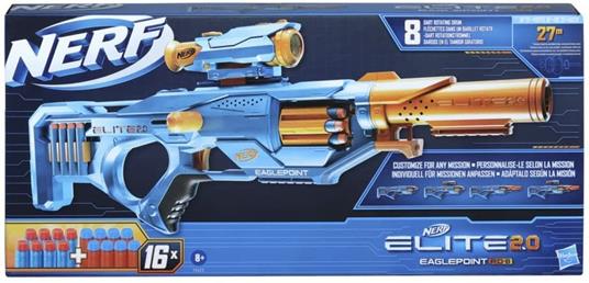 Nerf Elite 2.0 - Eaglepoint RD-8, Blaster con tamburo da 8 dardi, mirino e canna staccabili - 4