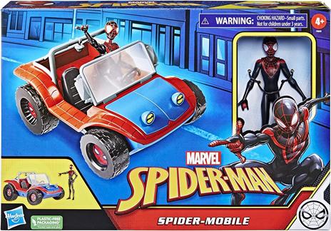Hasbro Marvel Spider-Man - La macchina di Miles Morales e Spider-Ham, veicolo da 15 cm con action figure - 2