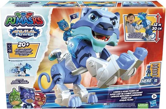 PJ Masks - Super Pigiamini, Gatto da Battaglia, giocattolo prescolare con movimento motorizzato con oltre 20 luci e suoni - 2