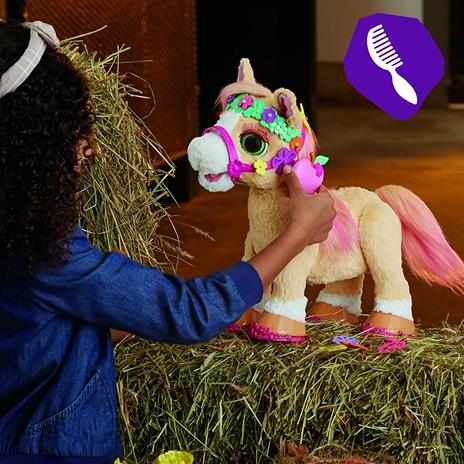 FurReal - Cinnamon, Il Mio Pony Stiloso, peluche interattivo da 35 cm, con oltre 80 suoni e reazioni - 6