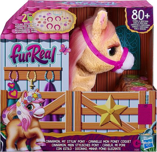 FurReal - Cinnamon, Il Mio Pony Stiloso, peluche interattivo da 35 cm, con oltre 80 suoni e reazioni - 4