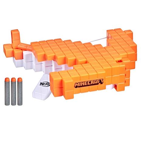Nerf Minecraft - Balestra lancia-dardi Pillager's Crossbow, con armamento con impugnatura a retroazione - 3