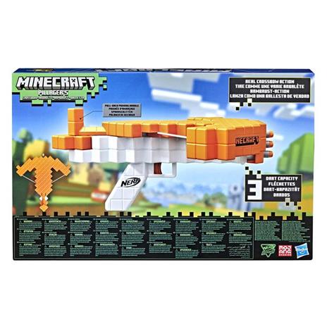 Nerf Minecraft - Balestra lancia-dardi Pillager's Crossbow, con armamento con impugnatura a retroazione - 7