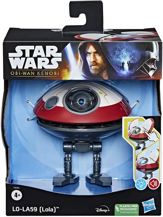 Hasbro Star Wars - L0-LA59 (Lola), action figure elettronica interattiva di droide "Star Wars: Obi-Wan Kenobi" - 2