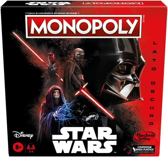 Monopoly - Star Wars Lato Oscuro, gioco da tavolo per famiglie, bambini e bambine dagli 8 anni in su, regalo Star Wars