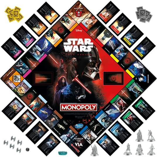 Monopoly - Star Wars Lato Oscuro, gioco da tavolo per famiglie, bambini e bambine dagli 8 anni in su, regalo Star Wars - 5