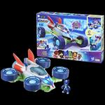 Pj masks: eroi super power, pj explo-mobile, veicolo convertibile, con luci e suoni, giocattoli dei superpigiamini