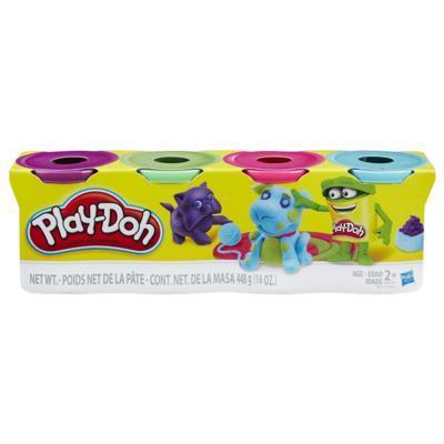 Play-Doh - 4 Vasetti Singoli (pasta da modellare)