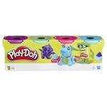 Barattoli Dido Playdoh 4 Vasetti Celestino Fucsia Verde Viola