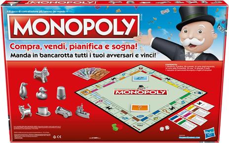 Monopoly Classico, Gioco da Tavola per Famiglie, Adulti, Bambini e Bambine da 2 a 6 Giocatori - 6