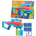 Nerf elite junior  set voyage target, blaster in gommapiuma facile da usare, 20 dardi nerf elite, 2 bersagli