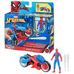 Hasbro marvel, motocicletta spara-ragnatele di spider-man