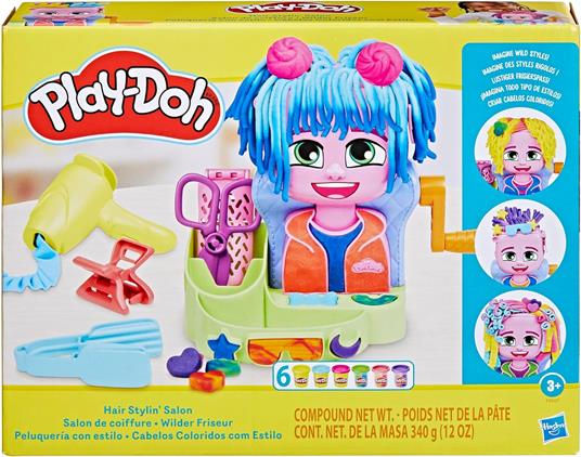 Play-Doh, Playset Salone delle Acconciature con 6 Vasetti, Giocattoli di Fantasia con Barattoli Colorati - 2