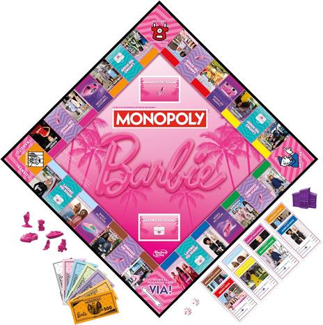 Monopoly: Barbie Edition, gioco da tavolo famiglie, per 2-6 giocatori, dagli 8 anni in su - 3
