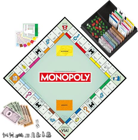 Monopoly Gioco classico da tavolo con vaschetta-contenitore e pedine più grandi - Versione italiana - 3