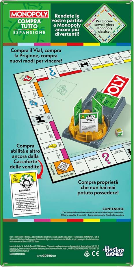Monopoly, ESPANSIONE Compra tutto (per giocare serve il gioco Monopoly classico) - Versione italiana - 5
