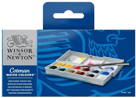 Winsor & Newton 390640 pittura ad acqua Blu, Verde, Rosso, Bianco, Giallo Palette 12 pezzo(i) - 2