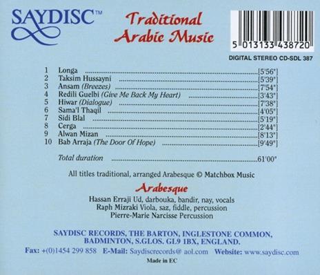 Traditional Arabic Music - CD Audio di Arabesque - 2