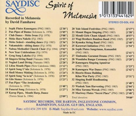 Spirit of Melanesia - CD Audio di David Fanshawe - 2