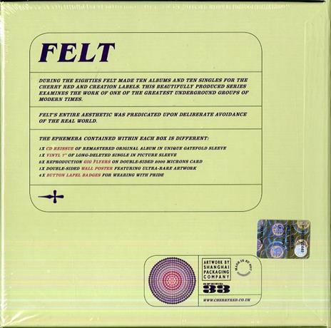 Crumbling the Antiseptic Beauty (CD + 7" Remastered Edition) - CD Audio di Felt - 2