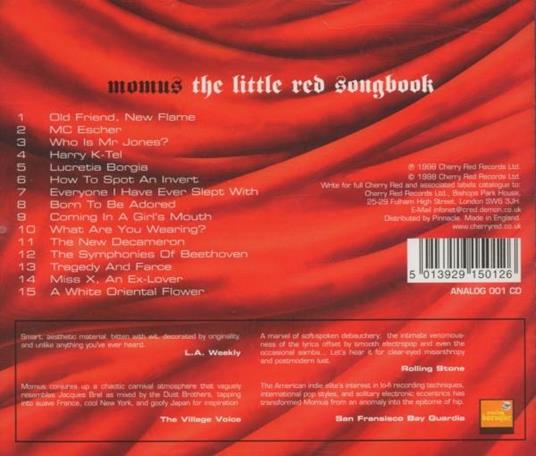 Little Red Songbook - CD Audio di Momus - 2