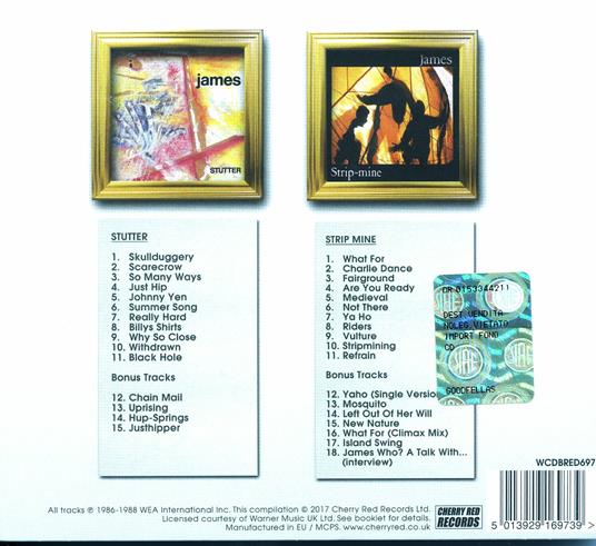 Justhipper. The Complete Sire & Blanco y Negro Recordings - CD Audio di James - 2