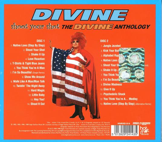 Shoot Your Shot. The Divine Anthology - CD Audio di Divine - 2
