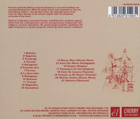Flamencan Guitar Solos - CD Audio di Sabicas - 2