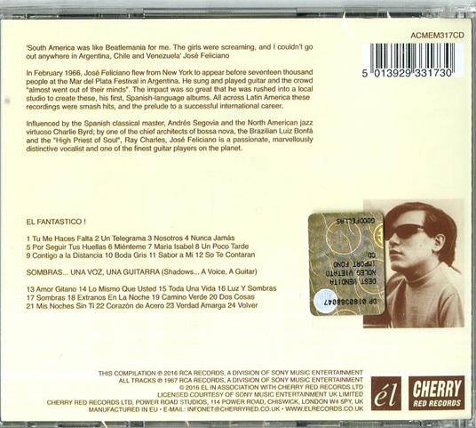 El fantastico! Sombras una voz, una guit - CD Audio di José Feliciano - 2