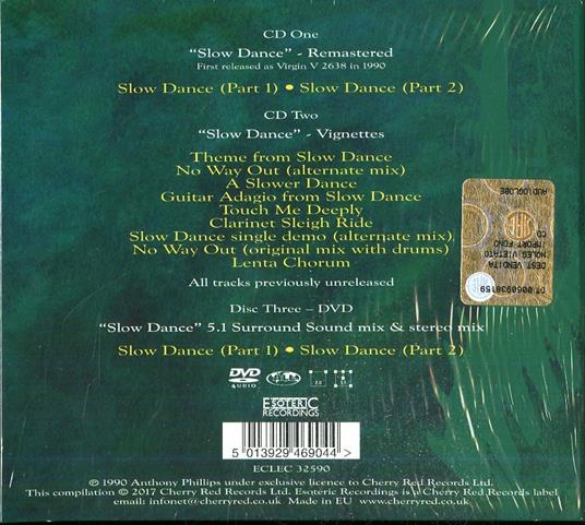 Slow Dance (Digipack) - CD Audio + DVD di Anthony Phillips - 2