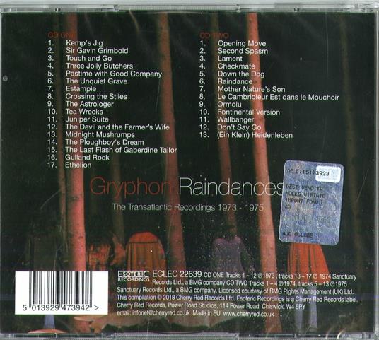 Raindances - CD Audio di Gryphon - 2