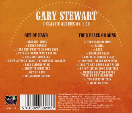 Out of Hand - Your Place or Mine - CD Audio di Gary Stewart - 2