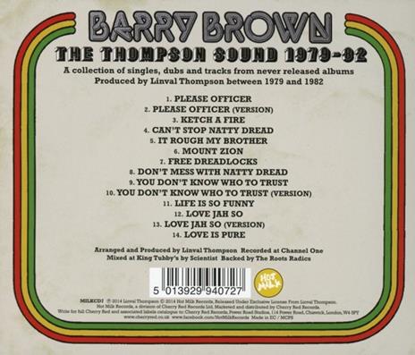 Thompson Sound 1979-82 - CD Audio di Barry Brown - 2
