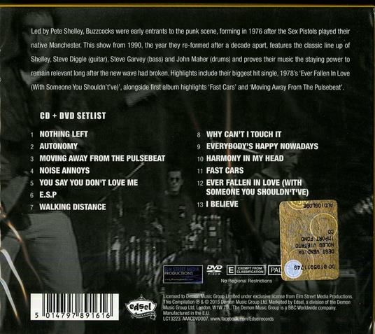 Access All Areas Live 1990 - CD Audio + DVD di Buzzcocks - 2