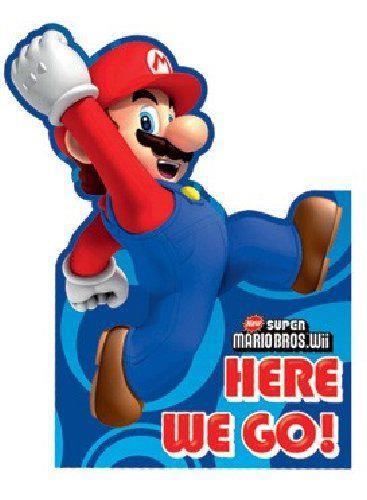 Set di 6 biglietti invito con busta di Super Mario Bros - 2