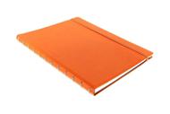 Taccuino Notebook Filofax A4 a righe copertina similpelle con elastico Arancione