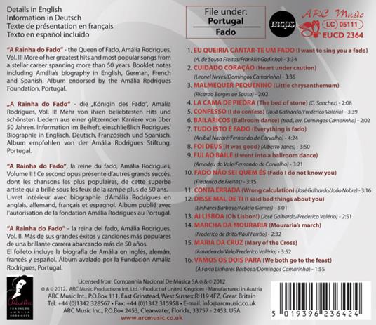 The Queen of Fado II - CD Audio di Amalia Rodrigues - 2