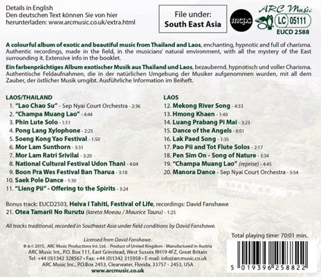 Music from Thailand and Laos - CD Audio di David Fanshawe - 2