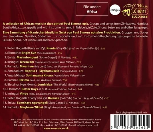 Africa. Finding Graceland - CD Audio - 2