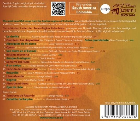 Music from Colombia - CD Audio di Niyireth - 2