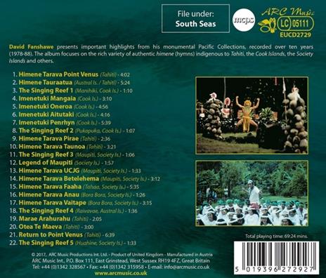 Pacific Chants. Polynesian Himene - CD Audio di David Fanshawe - 2