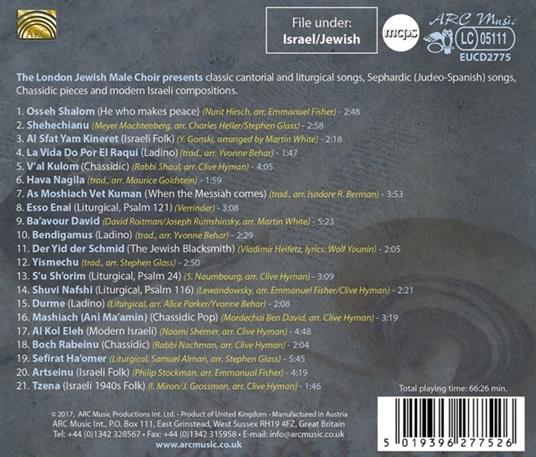 Best of the London Jewish Male Choir - CD Audio di London Jewish Male Choir - 2