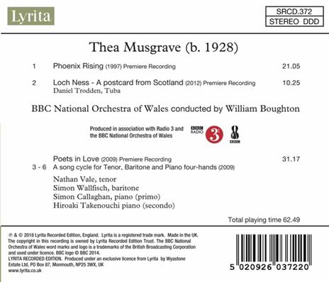 Phoenix Rising - CD Audio di Thea Musgrave - 2