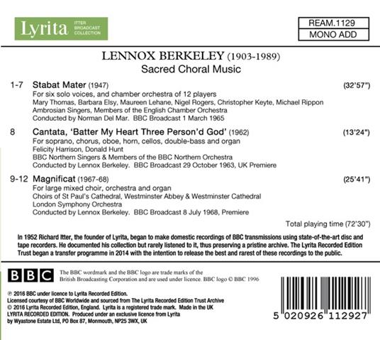 Stabat Mater - CD Audio di Lennox Berkeley - 2
