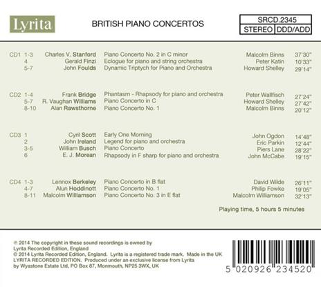British Piano Concertos - CD Audio - 2