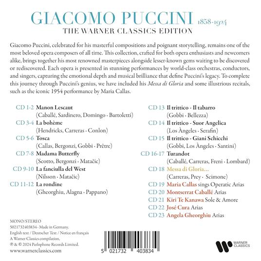 Giacomo Puccini Edition - CD Audio di Giacomo Puccini - 2